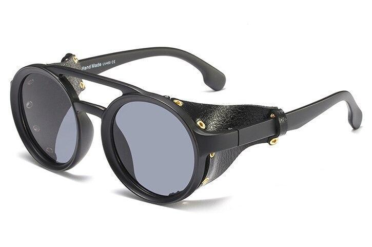Celebrity Steampunk Round Cap Sunglasses For Men And Women -FunkyTradition - FunkyTradition