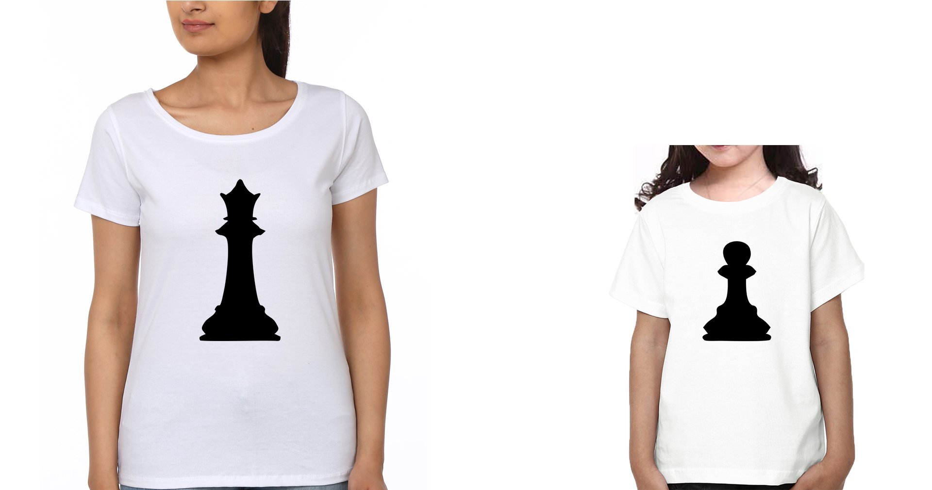 Chess Mother and Daughter Matching T-Shirt- FunkyTradition - FunkyTradition