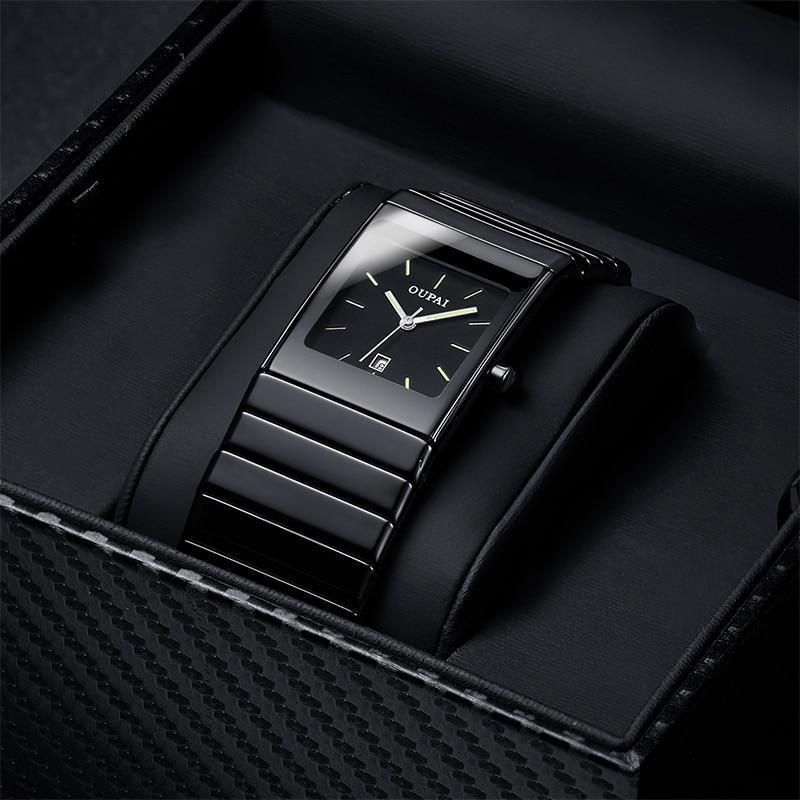 Classic Black Squire Ceramic Calendar Dat Watch For Men And Women-FunkyTradition - FunkyTradition