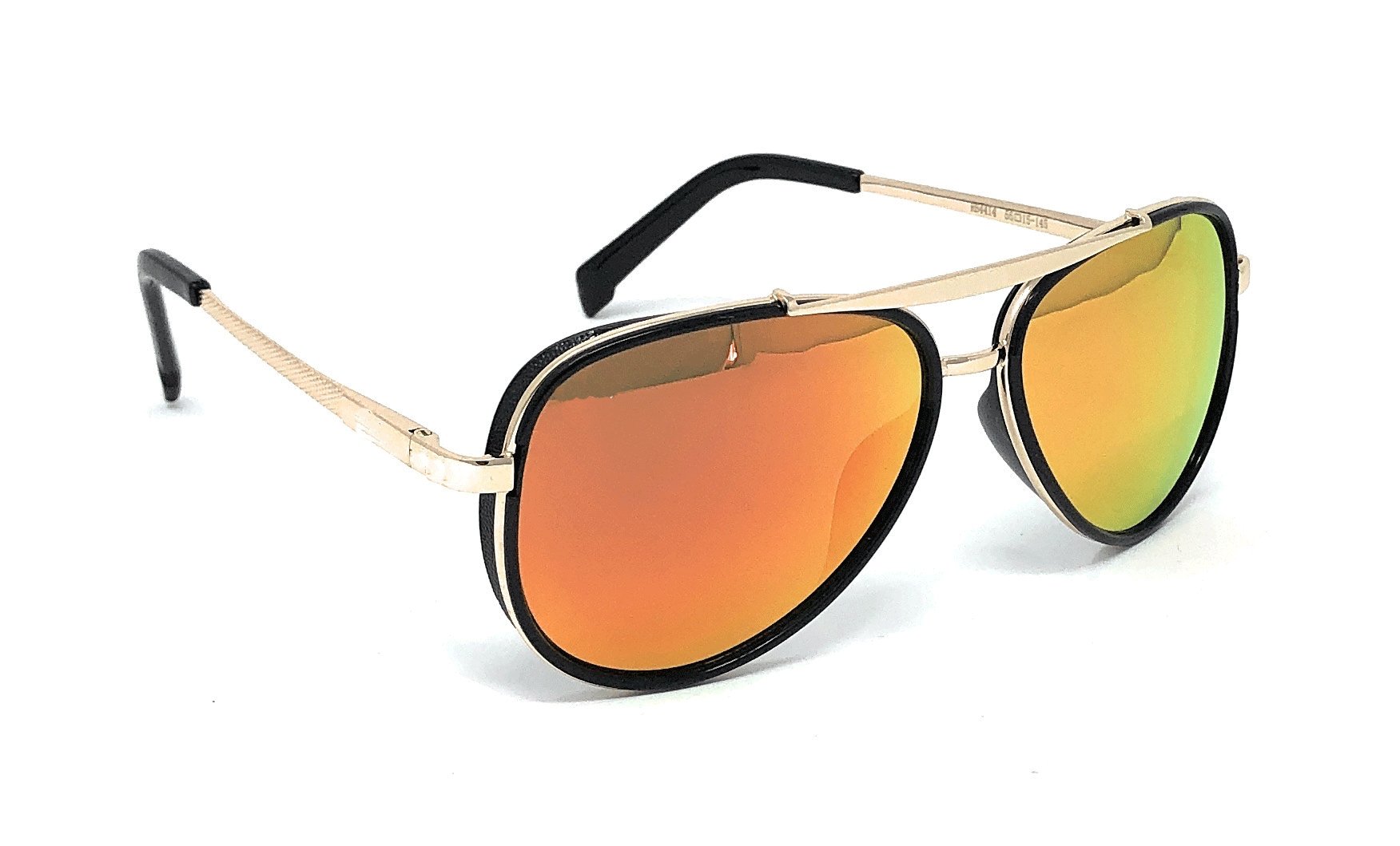 Classic Metal Frame Aviator Orange Mercury Sunglasses For Men And Women-FunkyTradition - FunkyTradition