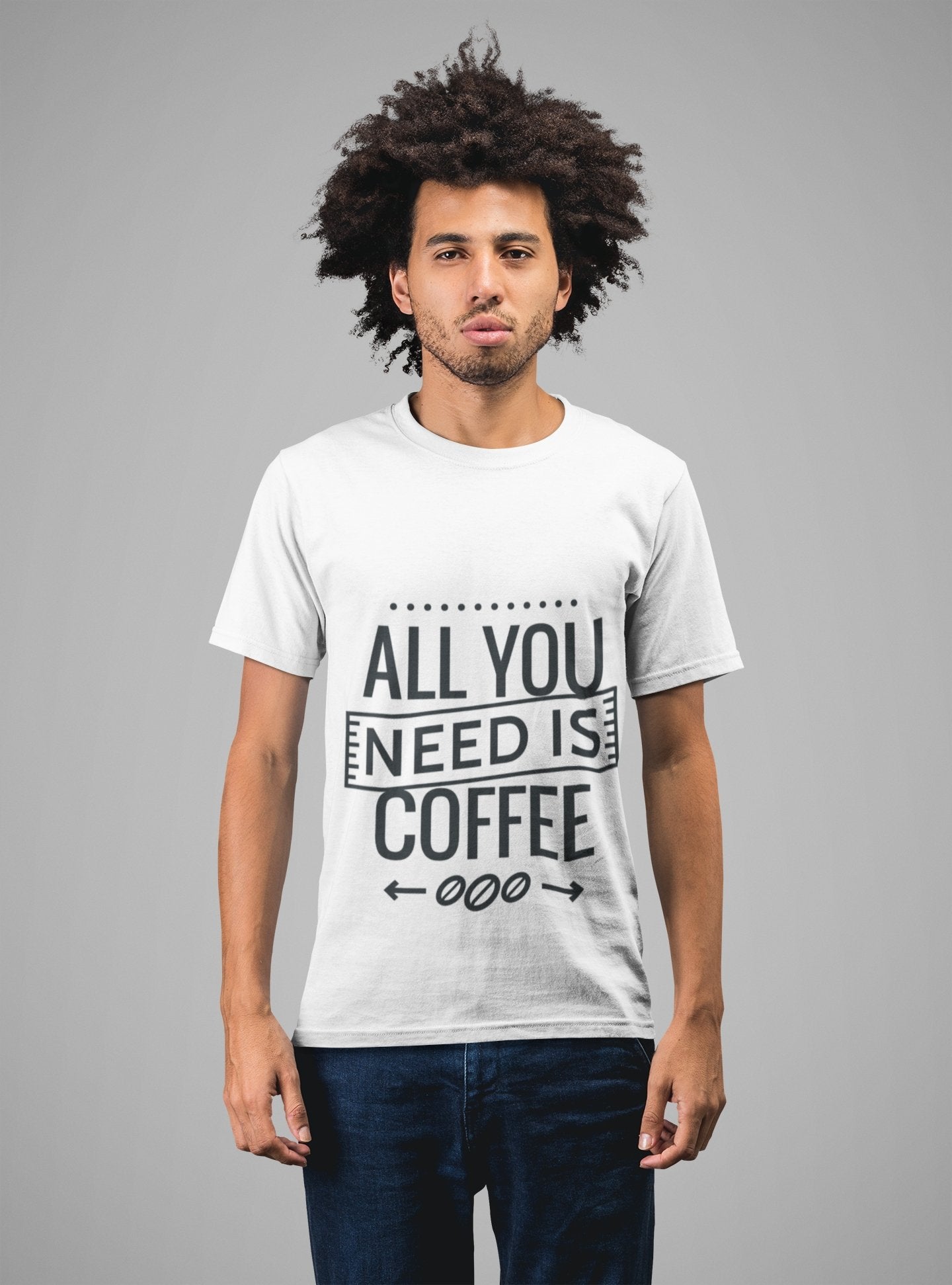 Coffee quotes Men Half Sleeves T-Shirt- FunkyTradition - FunkyTradition