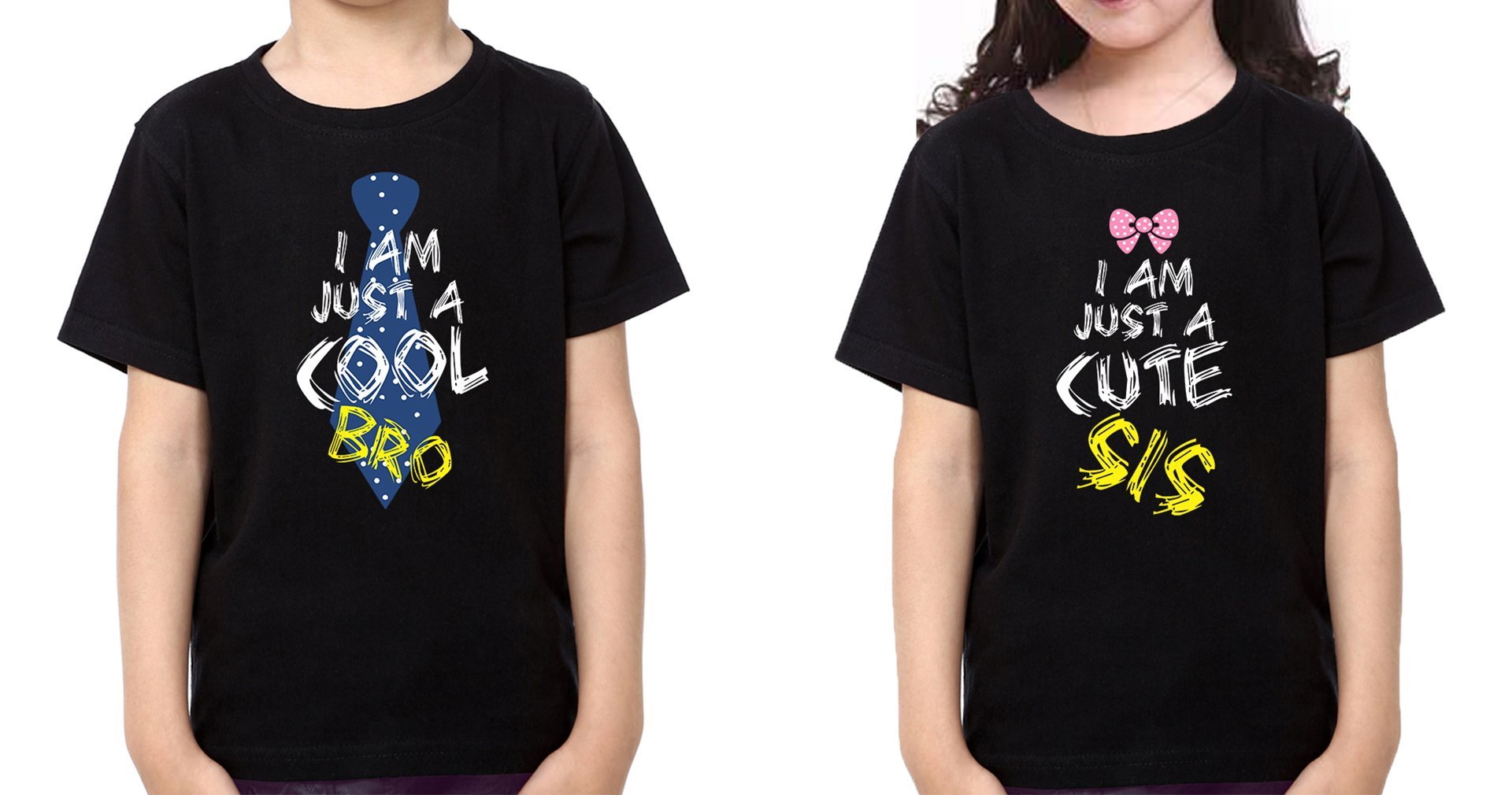 Cool Bro Cute Sis Brother and Sister Matching T-Shirts- FunkyTradition - FunkyTradition