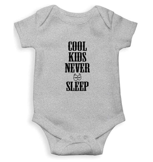 Cool Kids Never Sleep Rompers for Baby Girl- FunkyTradition - FunkyTradition