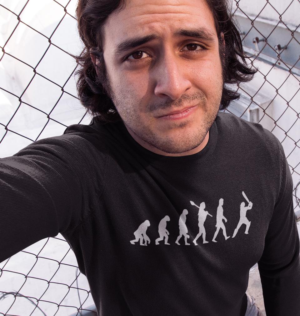 CRICKET Evolution Full Sleeves T-Shirt For Men-FunkyTradition - FunkyTradition