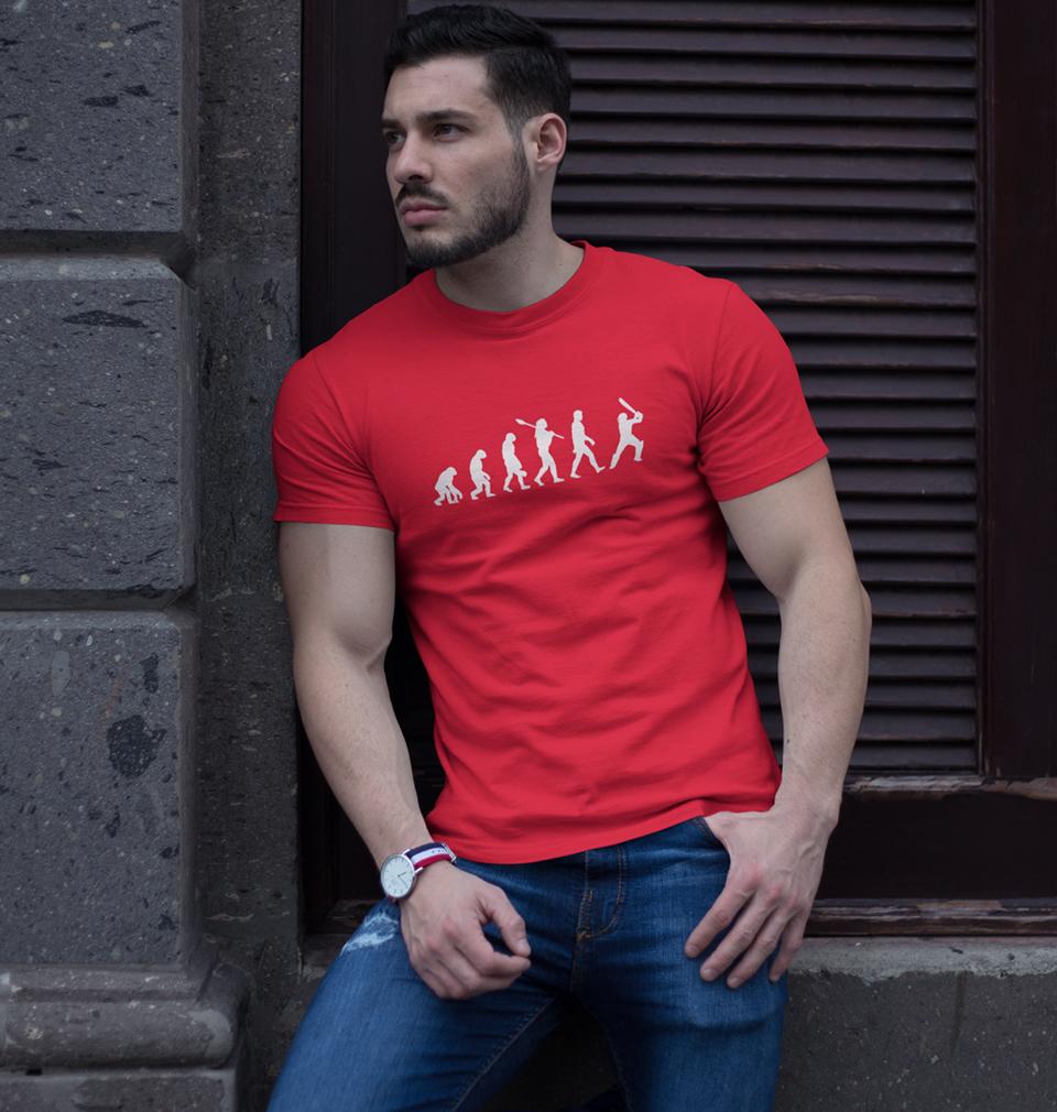 CRICKET Evolution Half Sleeves T-Shirt For Men-FunkyTradition - FunkyTradition