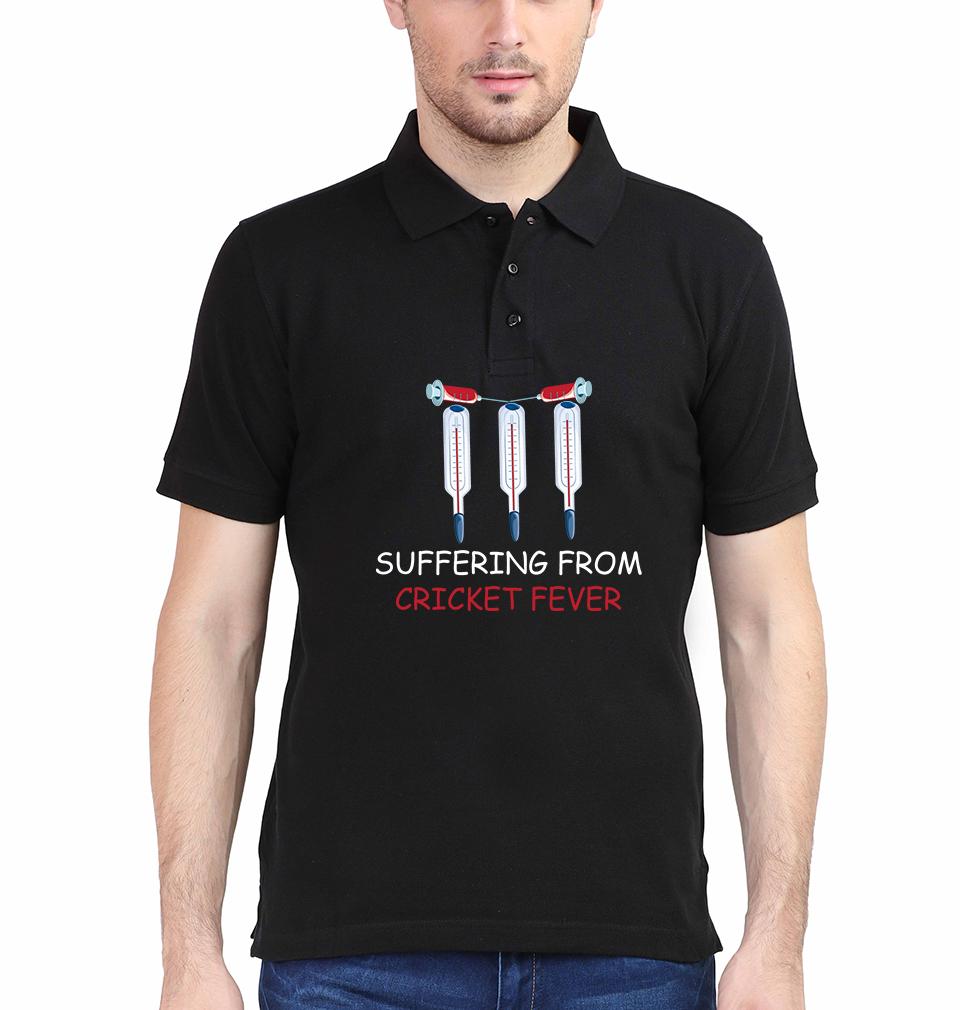 CRICKET Fever Half Sleeves Polo T-shirt For Men -FunkyTradition - FunkyTradition