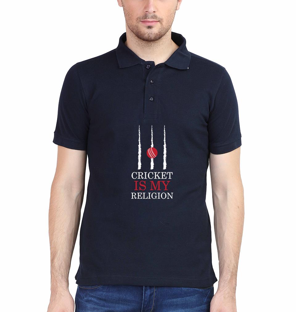 Cricket Is My Religion Half Sleeves Polo T-shirt For Men -FunkyTradition - FunkyTradition