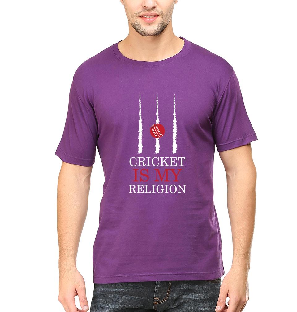 Cricket Is My Religion Half Sleeves T-Shirt For Men-FunkyTradition - FunkyTradition
