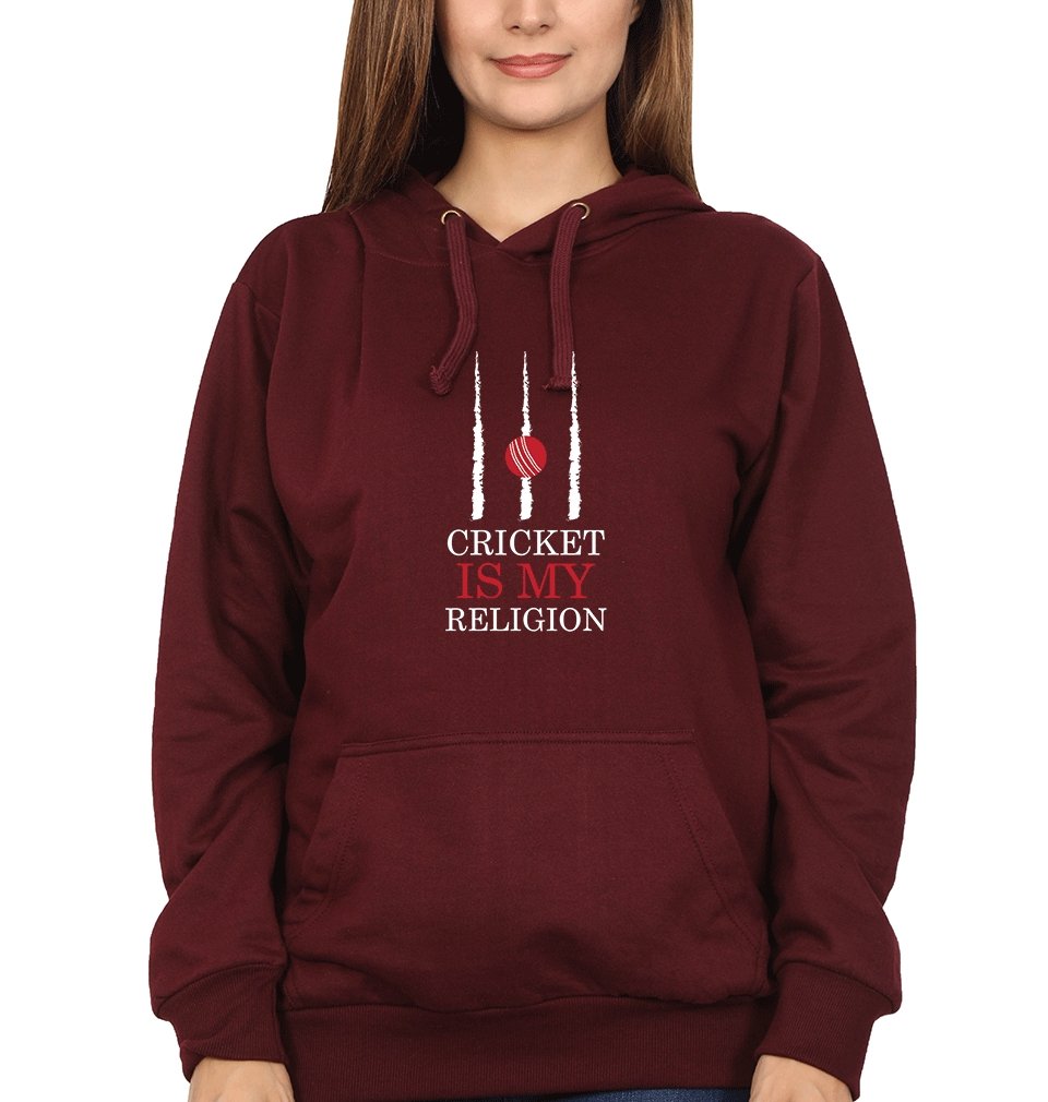 Cricket Is My Religion Hoodies for Women-FunkyTradition - FunkyTradition