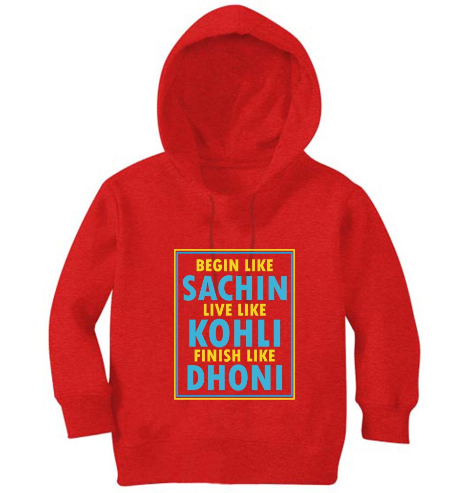 CRICKET Sachin Kohli Dhoni Hoodie For Girls -FunkyTradition - FunkyTradition