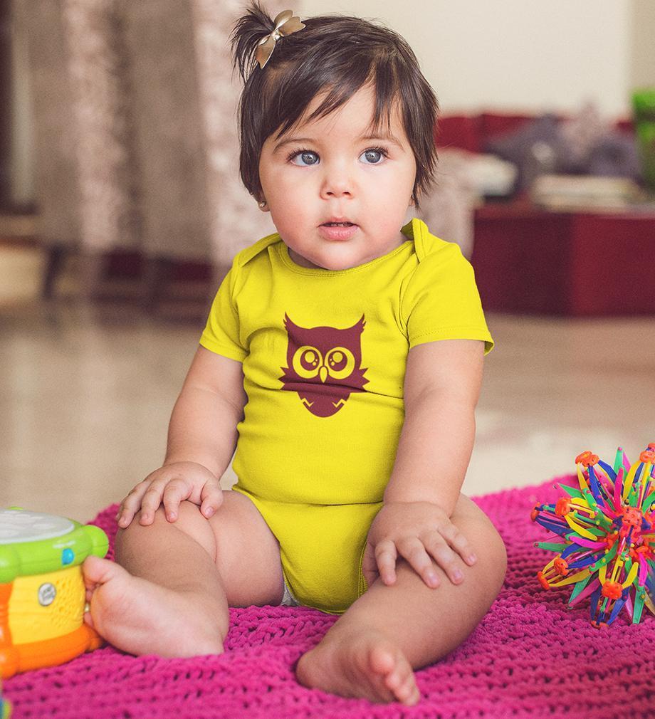 Cute Baby Owl Abstract Rompers for Baby Girl- FunkyTradition - FunkyTradition
