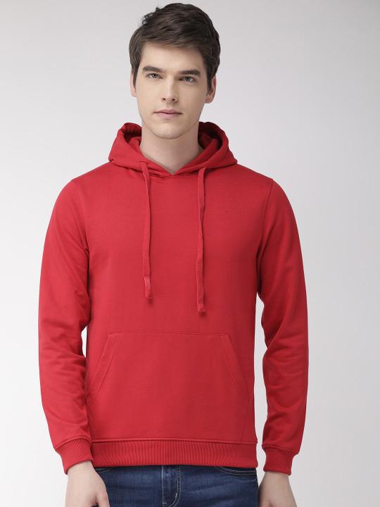 Plain red Hoodie Sweatshirt -FunkyTradition