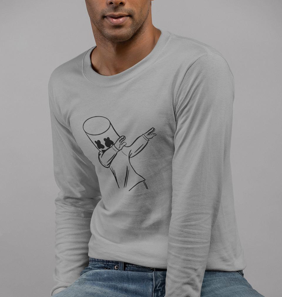 Dab Marshmello Full Sleeves T-Shirt For Men-FunkyTradition - FunkyTradition