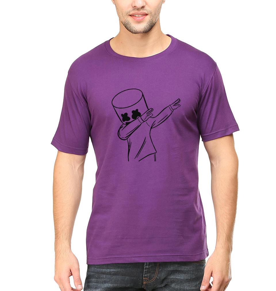 Dab Marshmello Half Sleeves T-Shirt For Men-FunkyTradition - FunkyTradition