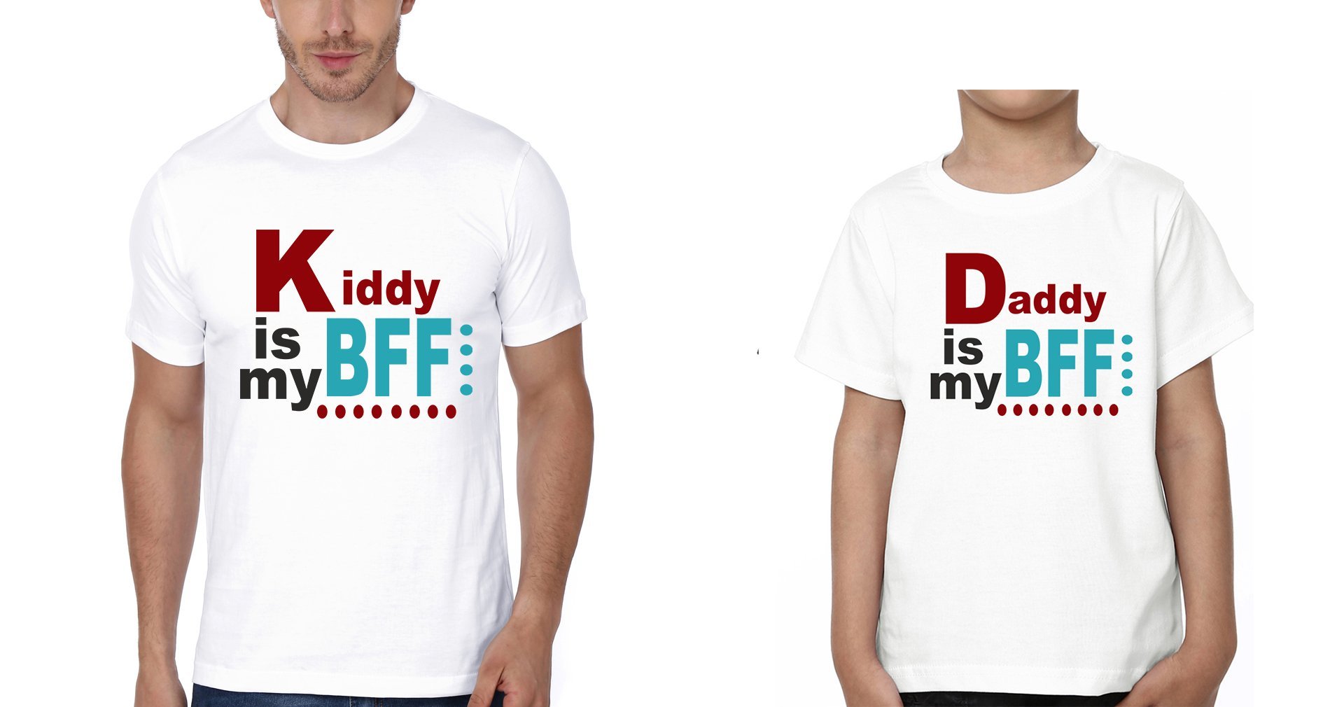 Daddy Is My Bff Kiddy Is My Bff Father and Son Matching T-Shirt- FunkyTradition - FunkyTradition