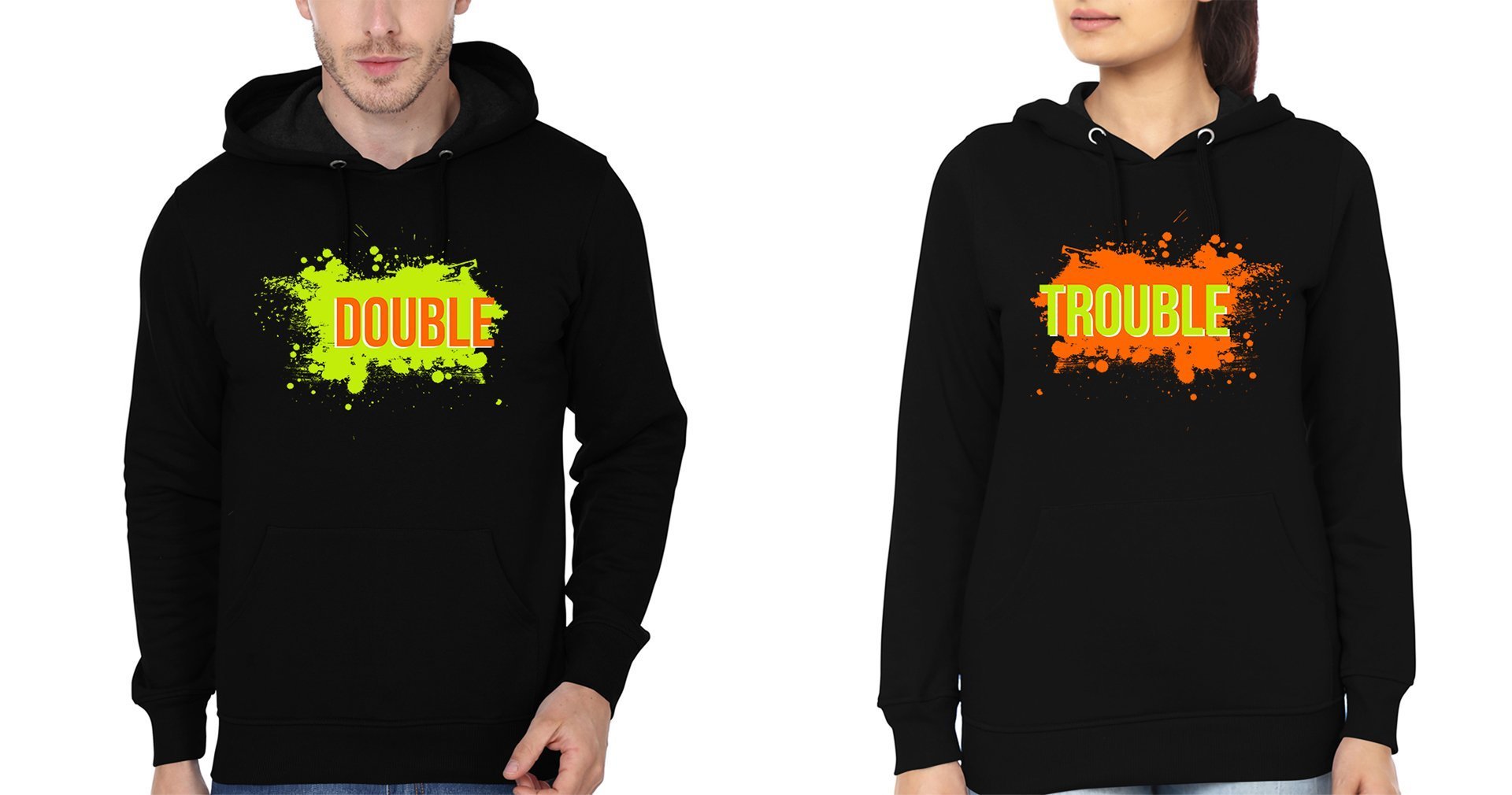 Doble Trouble BFF Hoodies-FunkyTradition - FunkyTradition