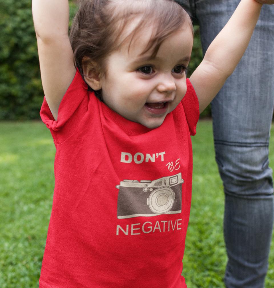 don't be negative Half Sleeves T-Shirt For Girls -FunkyTradition - FunkyTradition