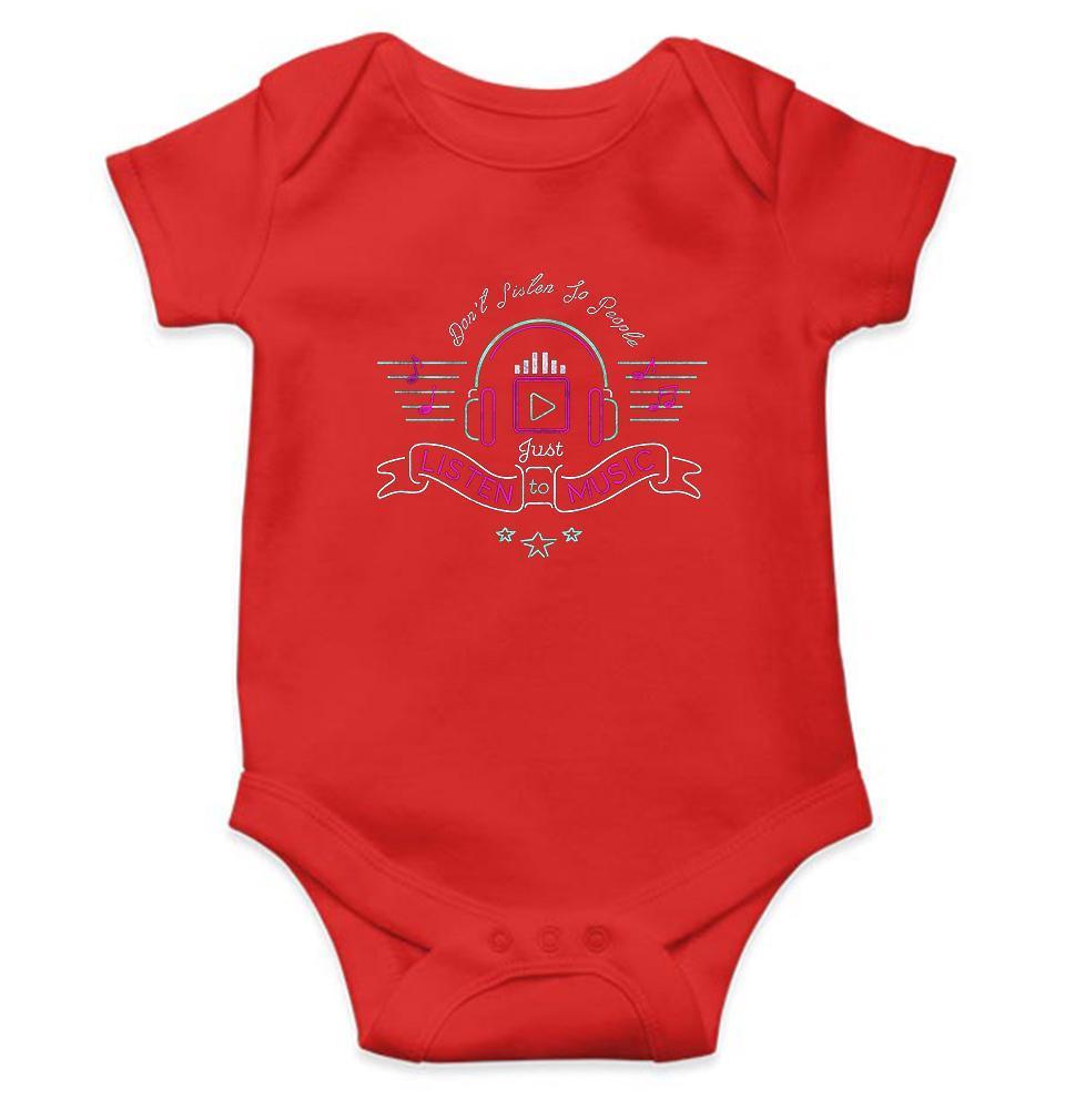 Dont listen to people just listen to music Rompers for Baby Girl- FunkyTradition - FunkyTradition