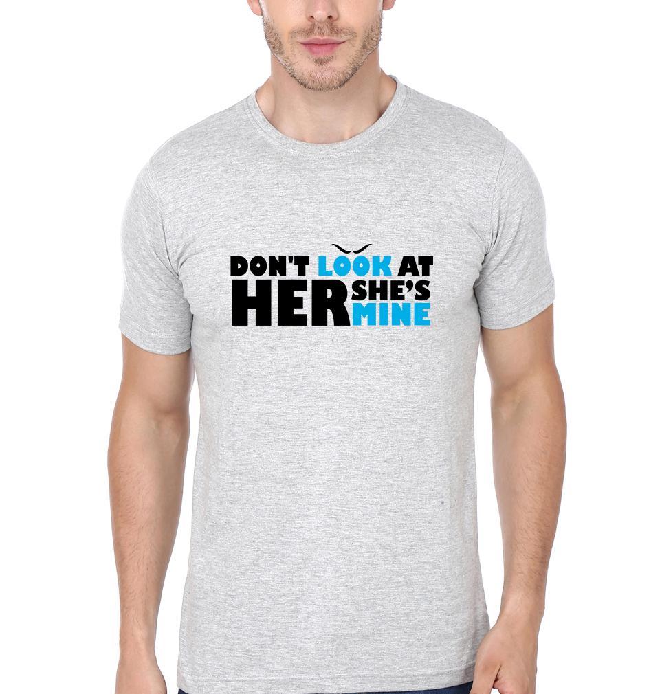 Don't look Couple Half Sleeves T-Shirts -FunkyTradition - FunkyTradition