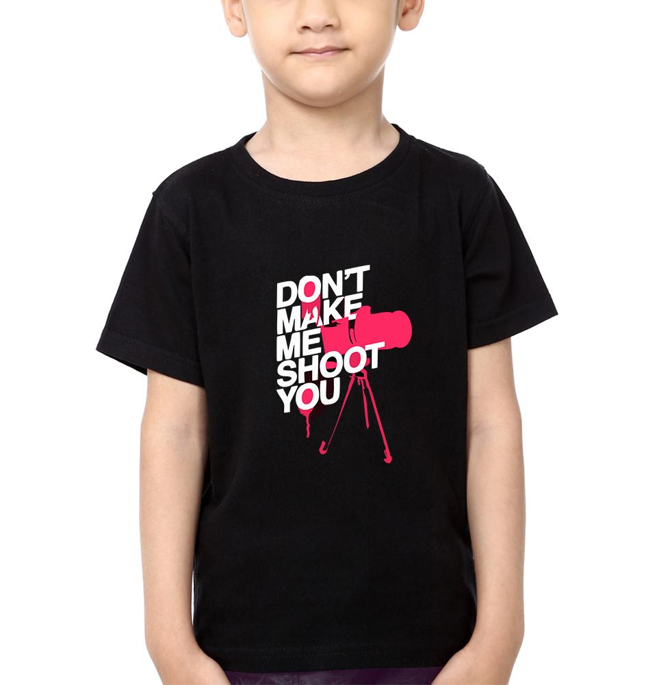 Don't Make Me Shoot U Half Sleeves T-Shirt for Boy-FunkyTradition - FunkyTradition