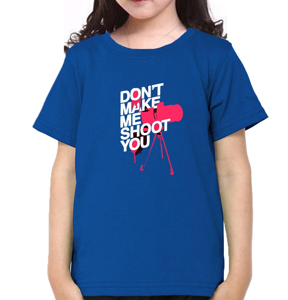 Don't Make Me Shoot U Half Sleeves T-Shirt For Girls -FunkyTradition - FunkyTradition