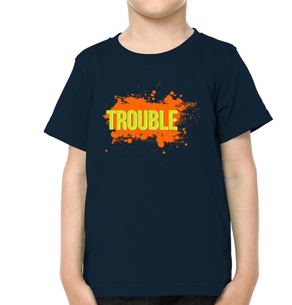 Double Trouble Brother-Brother Kids Half Sleeves T-Shirts -FunkyTradition - FunkyTradition