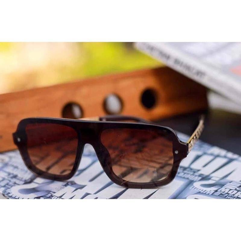 Dual Brown Shade Oversize Stylish Looking New unisex Sunglasses For Men And Women-FunkyTradition - FunkyTradition