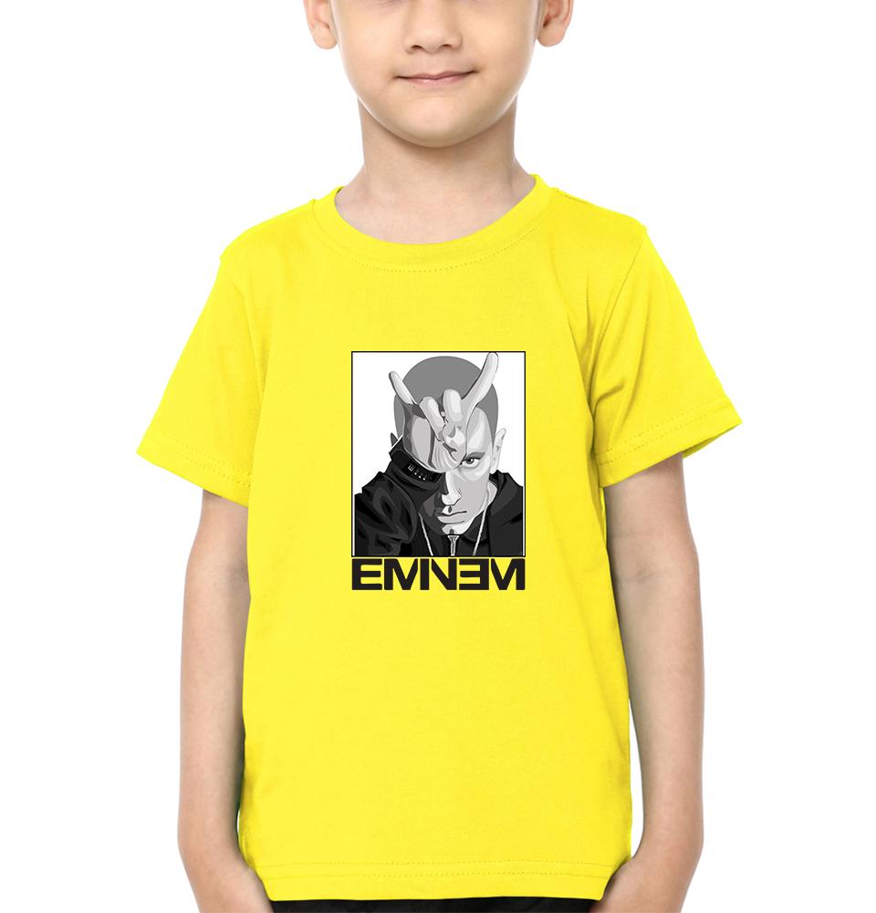 Eminem Half Sleeves T-Shirt for Boy-FunkyTradition - FunkyTradition