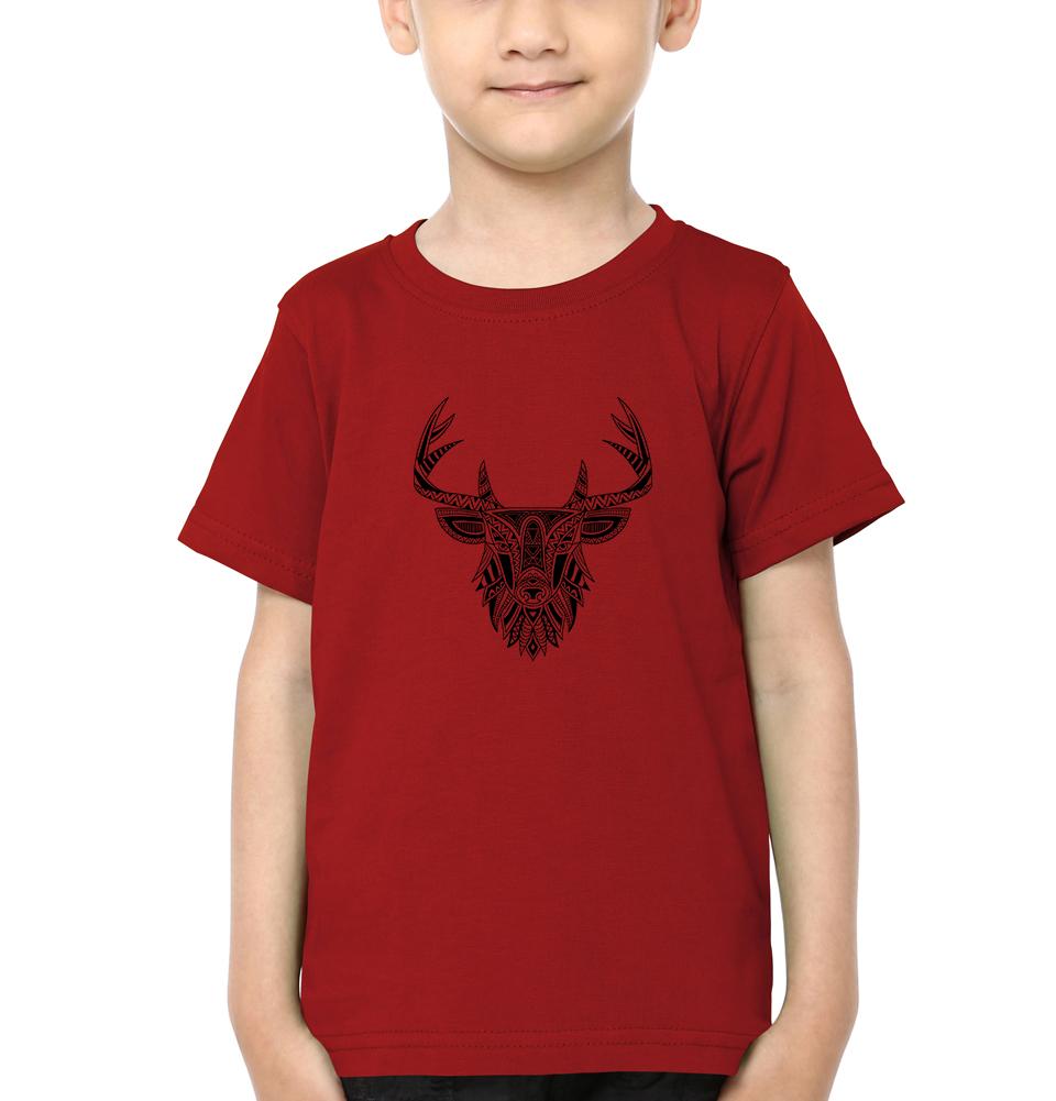 ETHINIC DEER Half Sleeves T-Shirt for Boy-FunkyTradition - FunkyTradition