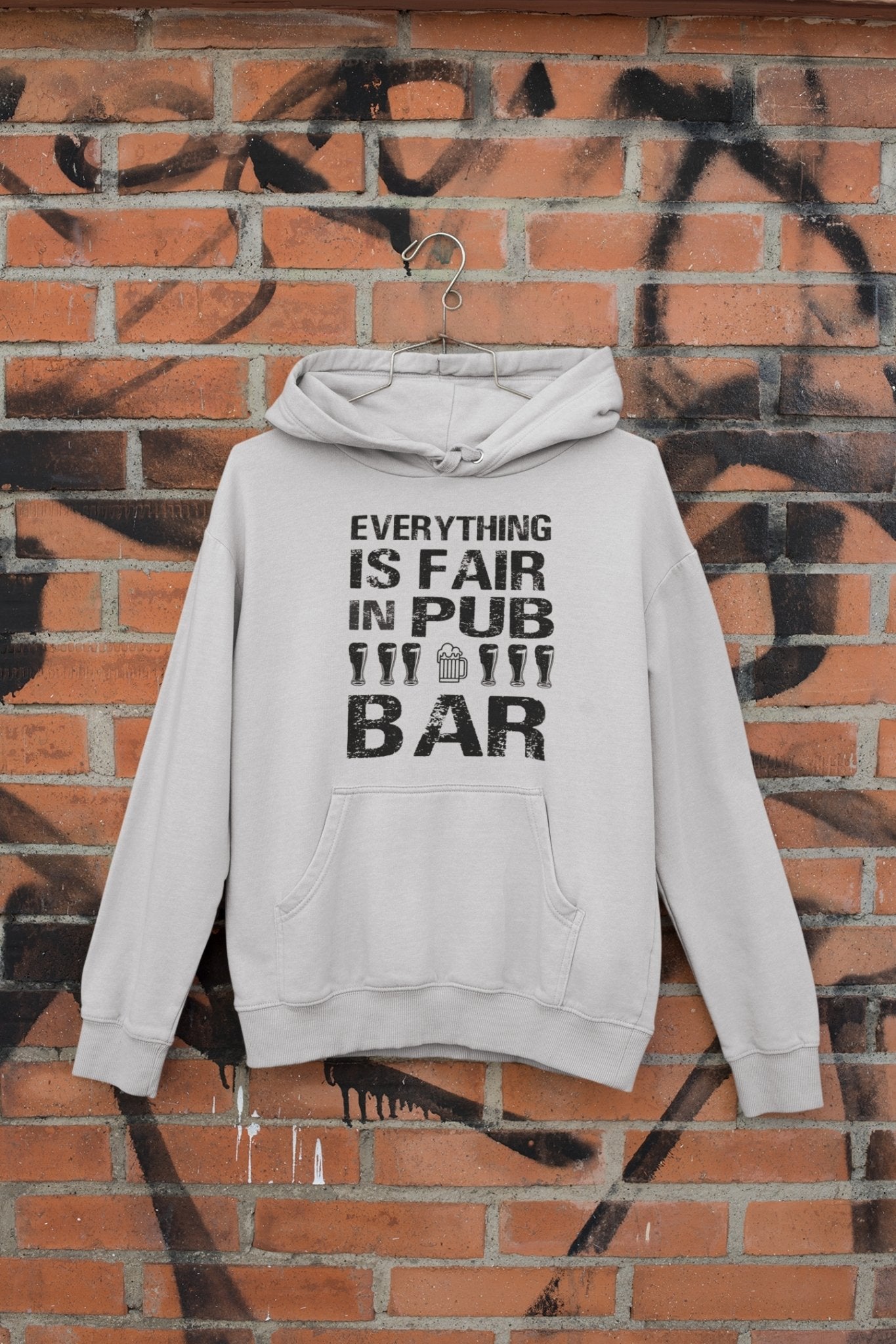 Everthing Is Fair In Pub And Bar Hoodies for Women-FunkyTradition - Funky Tees Club