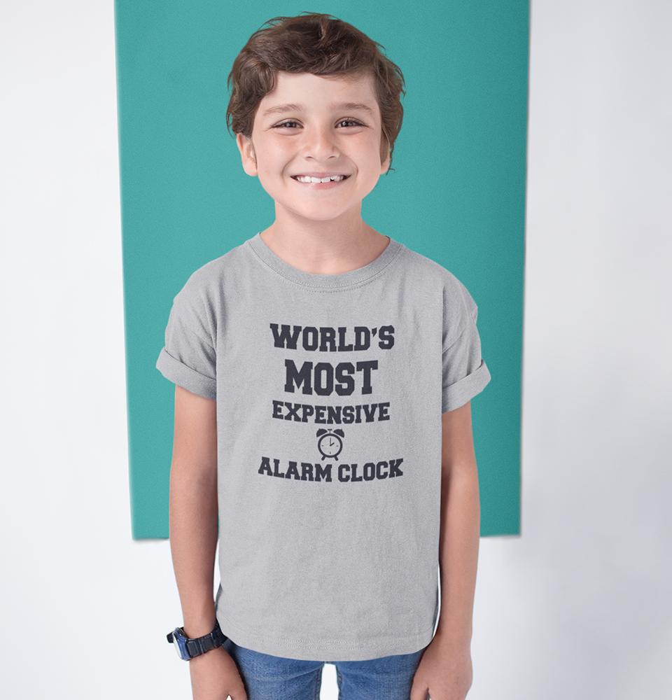Expensive Alarm Clock Half Sleeves T-Shirt for Boy-FunkyTradition - FunkyTradition