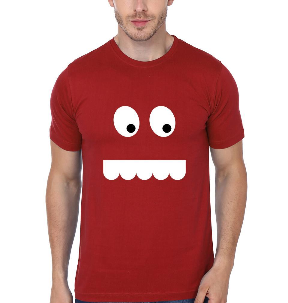 Eyes & Teeth Couple Half Sleeves T-Shirts -FunkyTradition - FunkyTradition