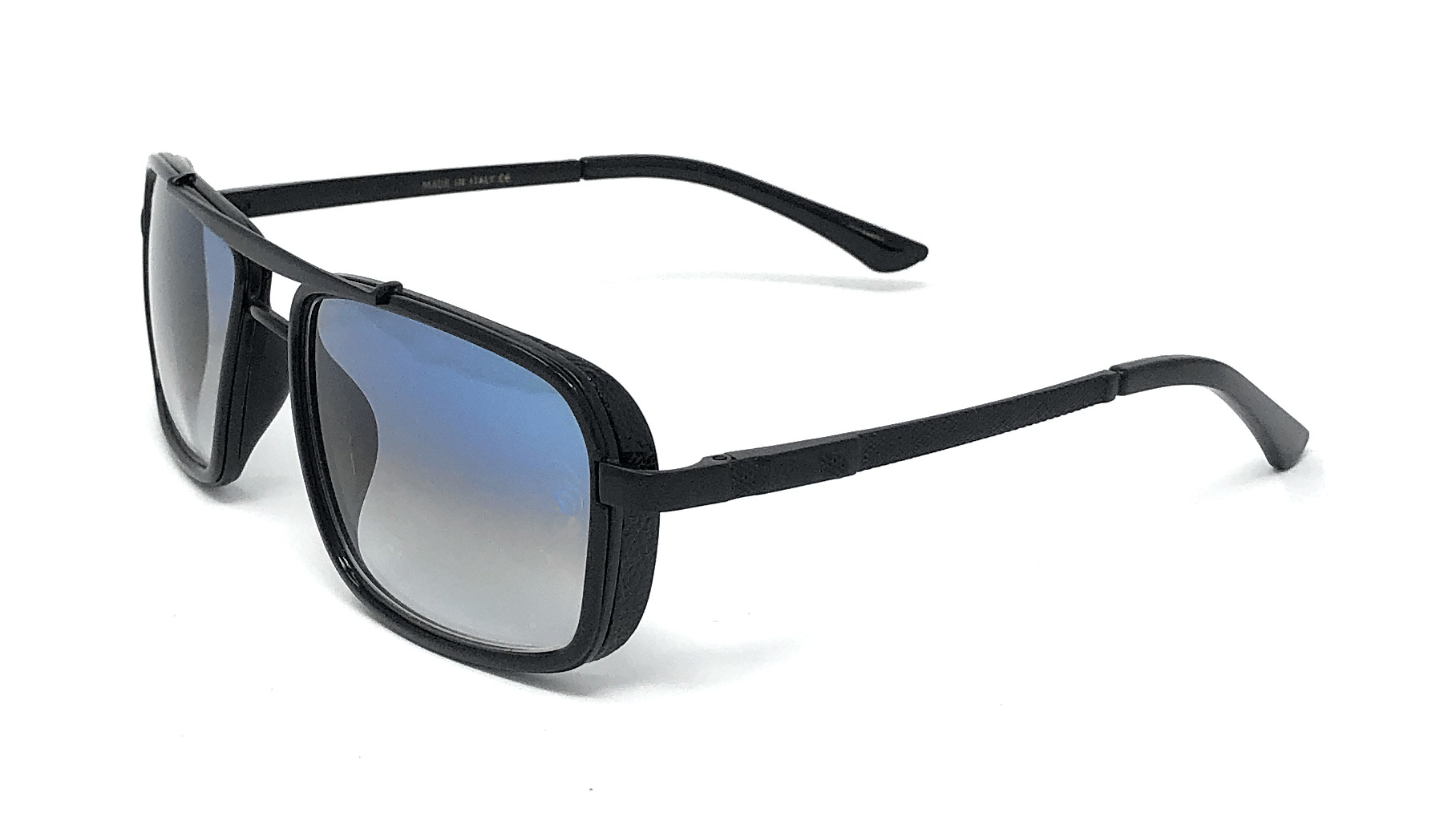 Fashionable Classic Square Blue Gradient With Black Frame Sunglasses For Men And Women-FunkyTradition - FunkyTradition