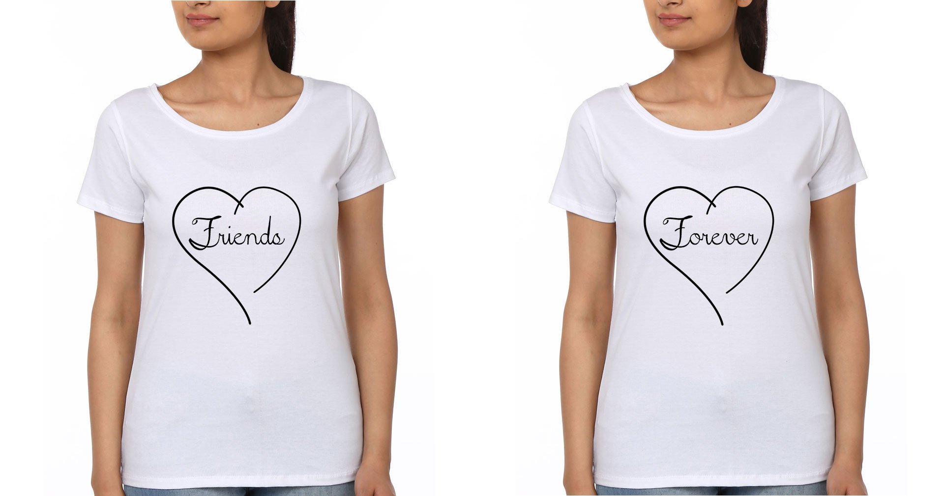 Friends Forever BFF Half Sleeves T-Shirts-FunkyTradition - FunkyTradition