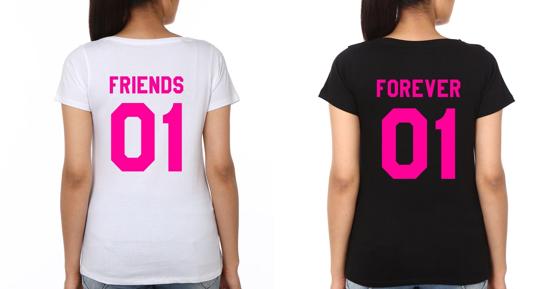Friends Forever BFF Half Sleeves T-Shirts-FunkyTradition - FunkyTradition