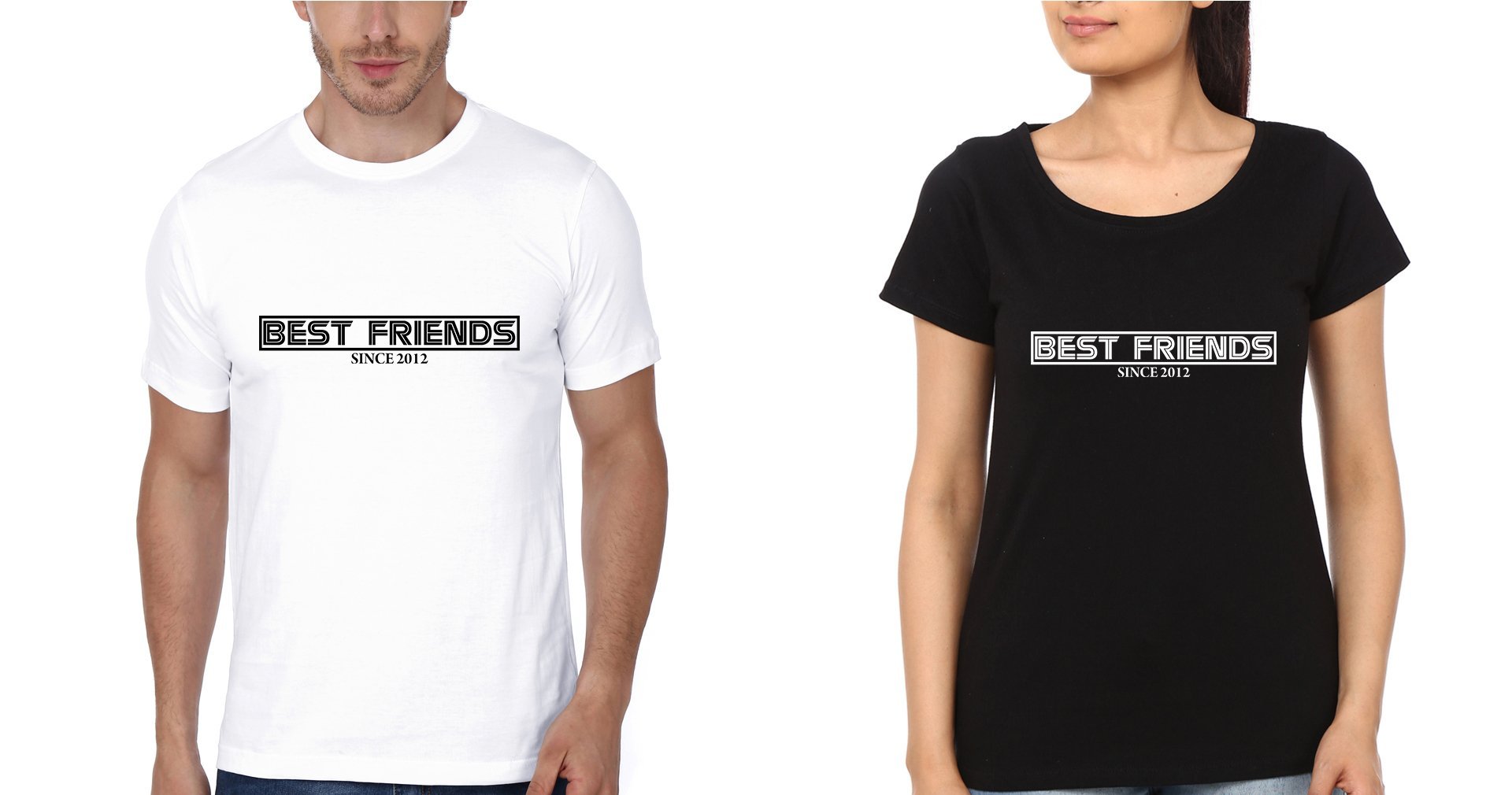 Friends Since BFF Half Sleeves T-Shirts-FunkyTradition - FunkyTradition