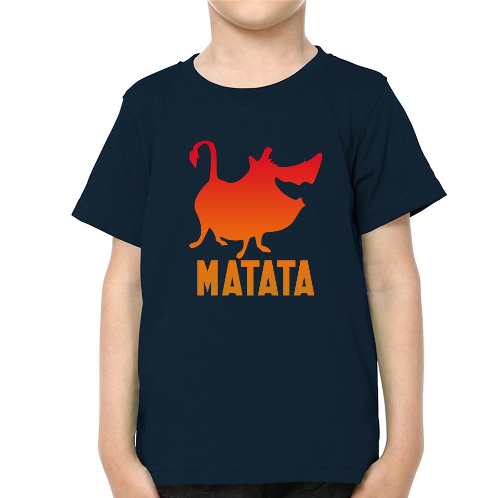 Hakuna Matata Brother-Brother Kids Half Sleeves T-Shirts -FunkyTradition