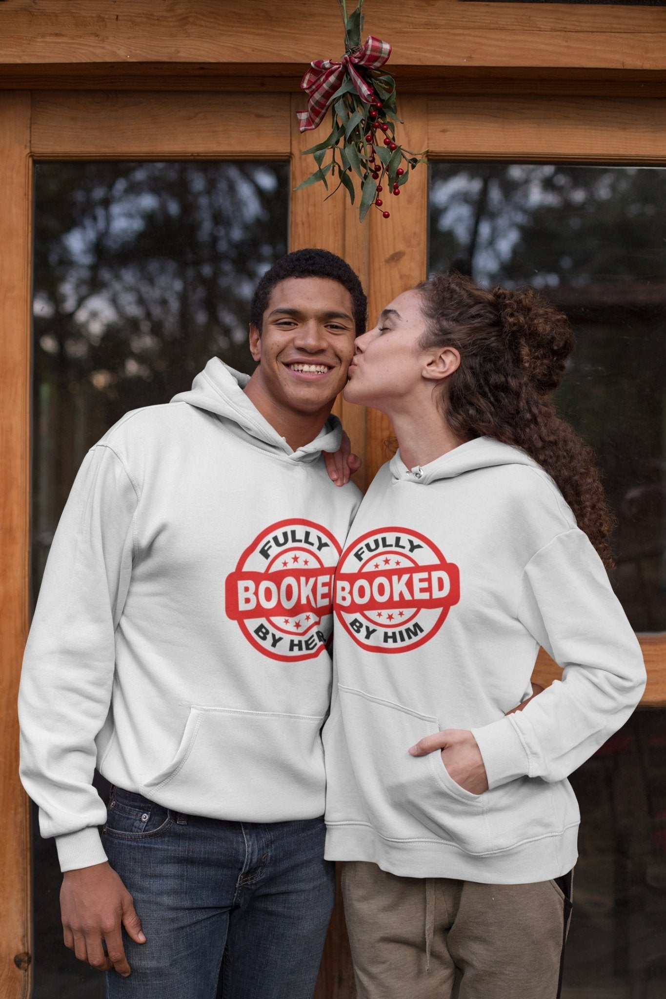 Fully Booked Couple Hoodie-FunkyTradition - FunkyTradition