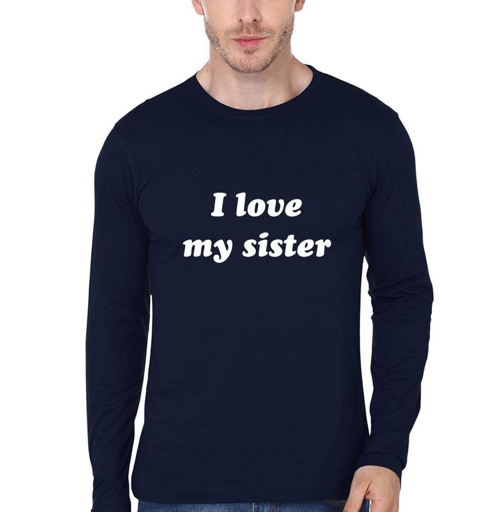 FunkyTradion Brother For Sale Brother Sister Navy Blue Full Sleeve T Shirt - FunkyTradition