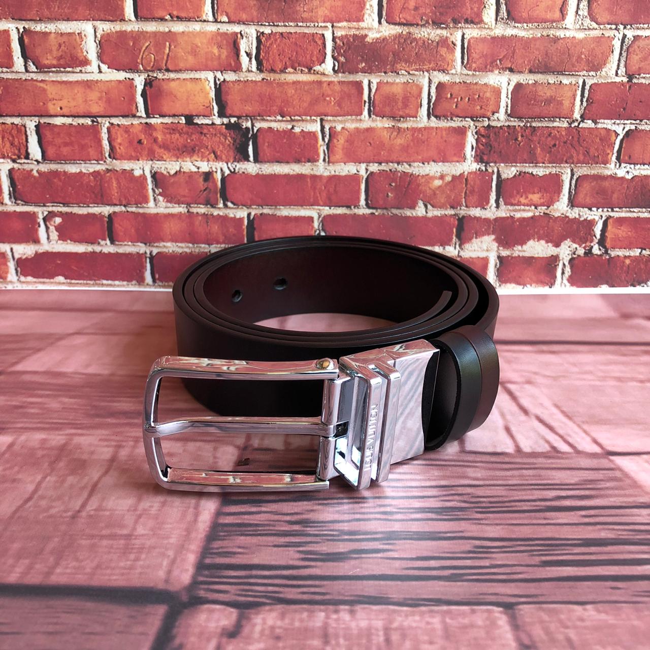 FunkyTradition Black and Brown Reversible Mens Leather Belts - FunkyTradition