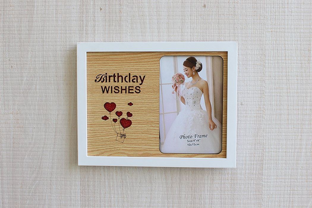 FunkyTradition Designer Birthday Table Photo Frame for Home Office Decor and Anniversary Valentines Birthday Gifts - FunkyTradition