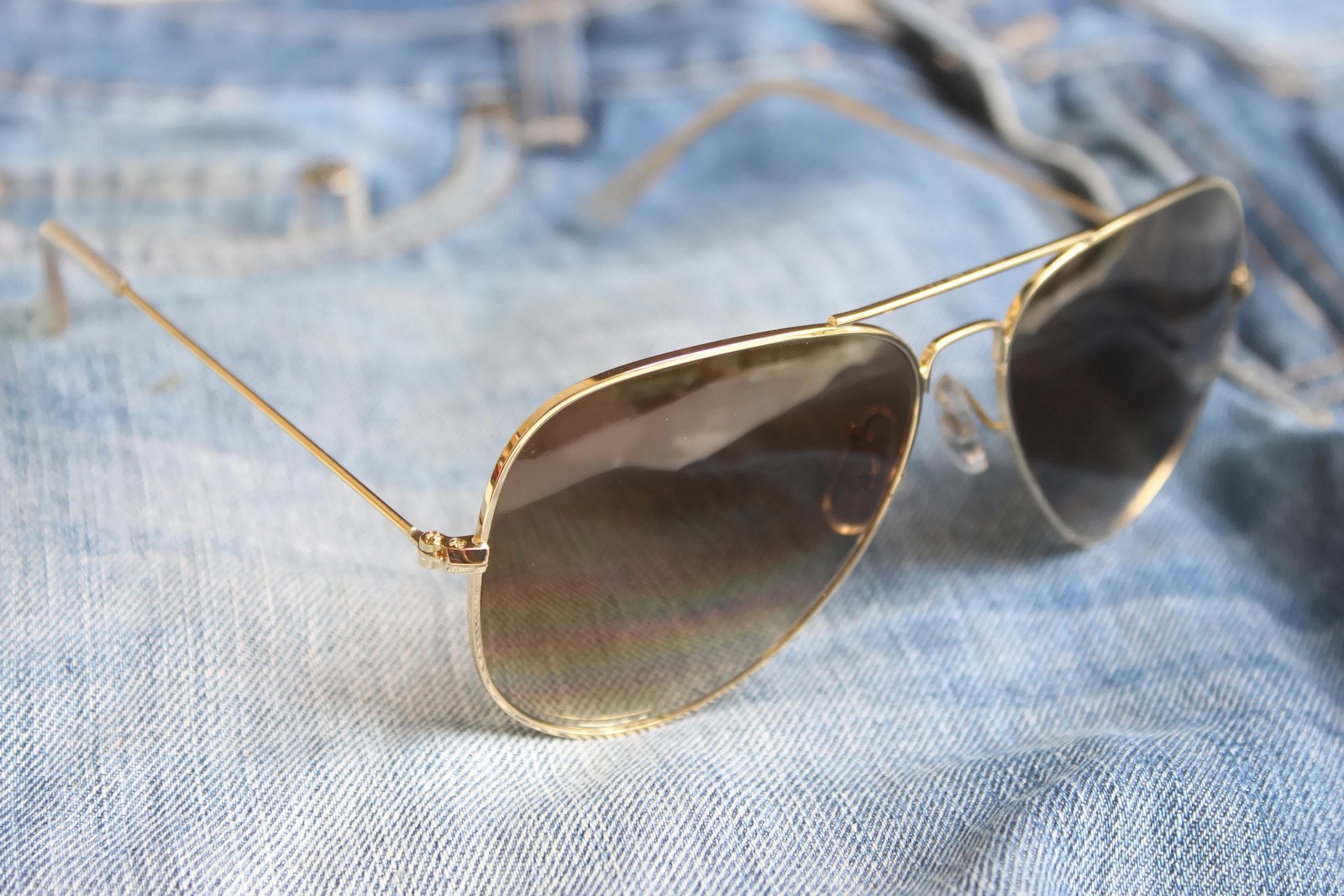 FunkyTradition Golden Brown Shade Aviator Sunglasses - FunkyTradition