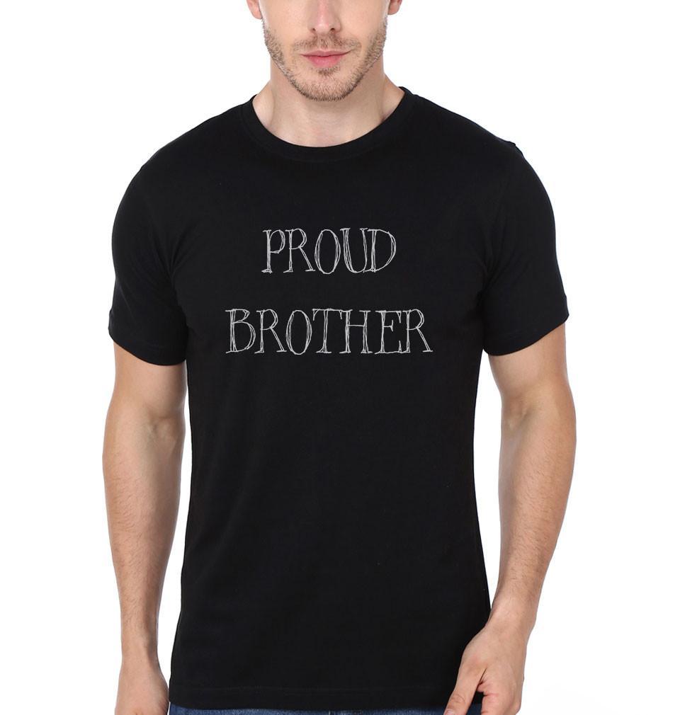 FunkyTradition Proud Brother Sister Black Half Sleeves T Shirt - FunkyTradition