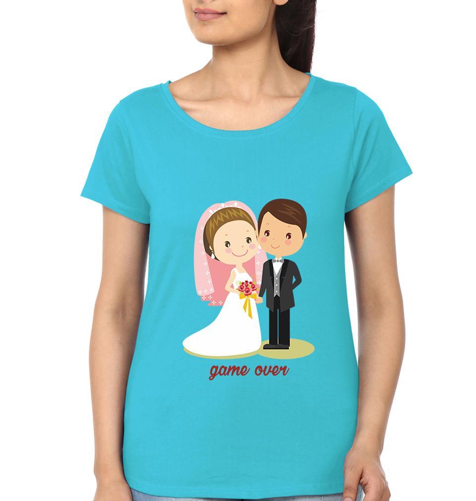 Game Over Couple Half Sleeves T-Shirts -FunkyTradition - FunkyTradition
