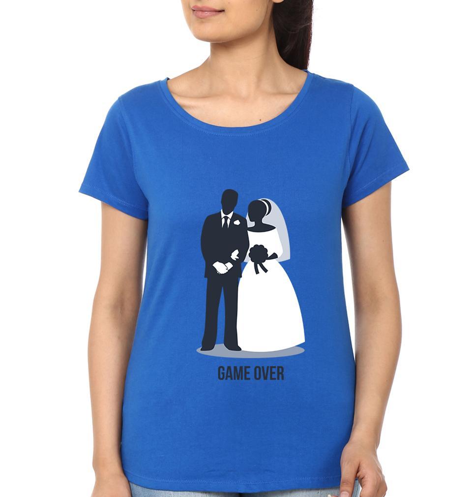 Game Over Couple Half Sleeves T-Shirts -FunkyTradition - FunkyTradition