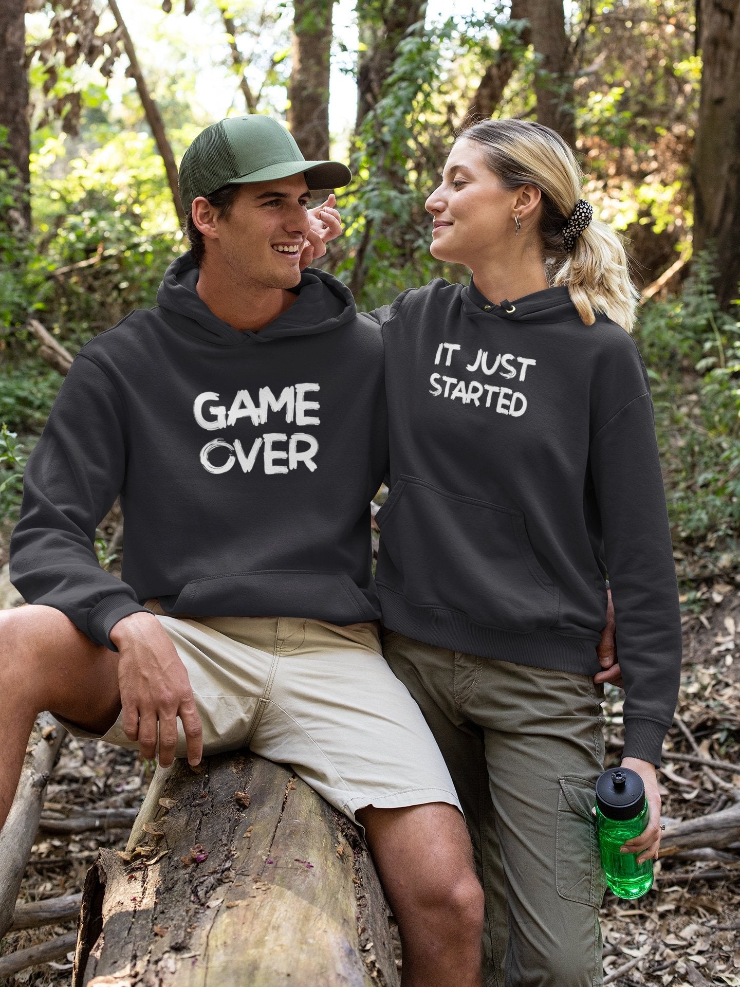 Game Over Couple Hoodie-FunkyTradition - FunkyTradition