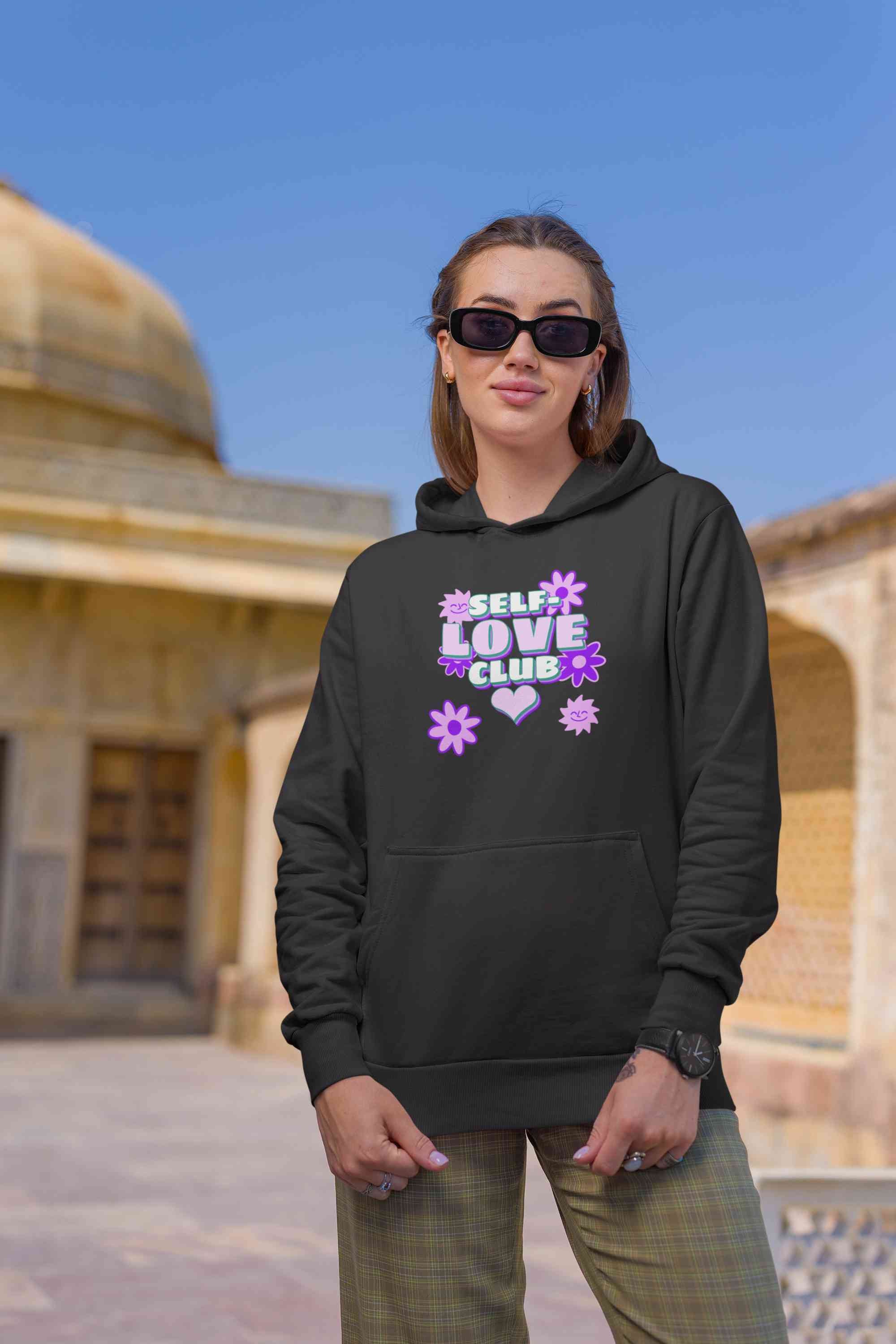 60s Inspired A Self Love Quote Hoodies for Women-FunkyTradition