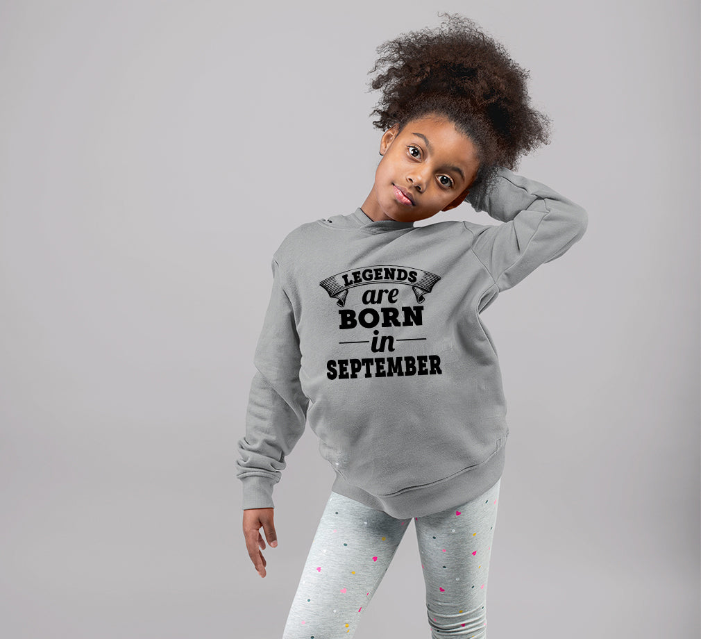 Legends are born in september Hoodie For Girls -FunkyTradition