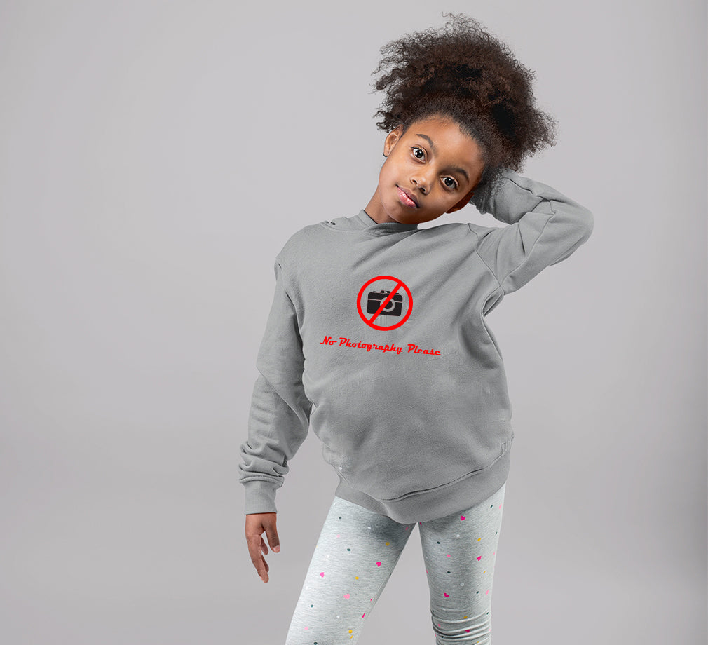 No Photography Please Hoodie For Girls -FunkyTradition