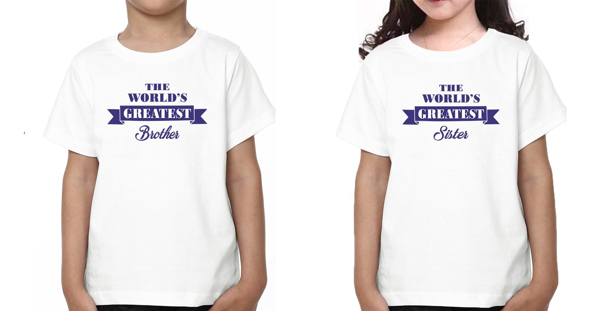 Greatest Brother Greatest Sister Brother-Sister Kid Half Sleeves T-Shirts -FunkyTradition - FunkyTradition